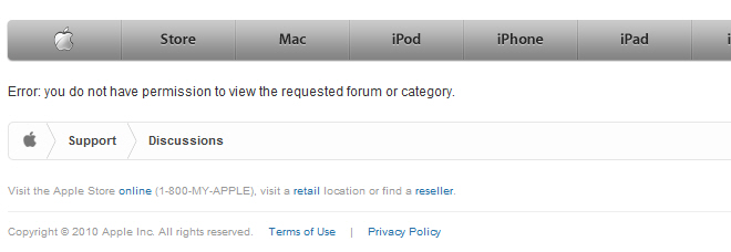 Error: you do not have permission to view the requested forum or category.