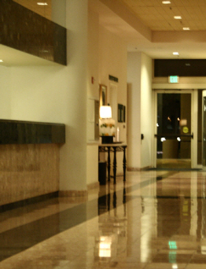 Empty Hotel Lobby