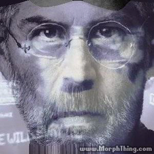 Morphed Photo shows Big Brother from the 1984 MacIntosh ad is actually Steve Jobs from the future!